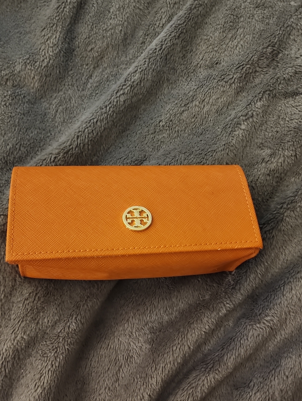 Tory Burch Orange Women's  Glass Casewith Gold Logo.